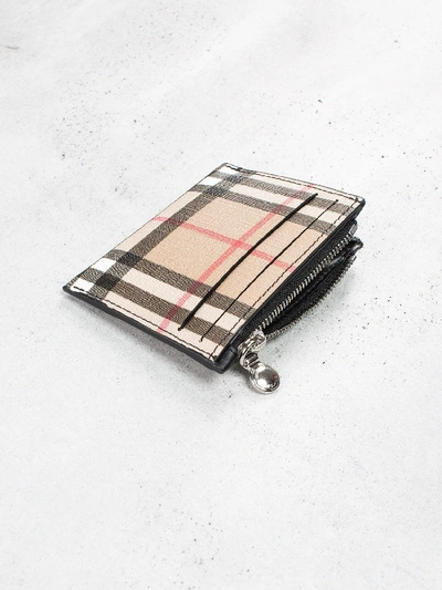 Shop Burberry Card Case Check In Mixed