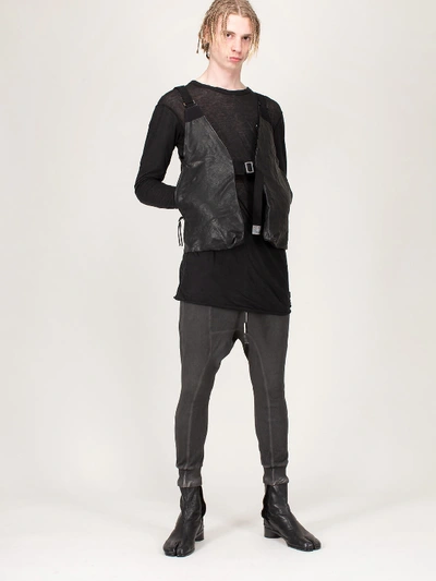 Shop Boris Bidjan Saberi Leather Vest In Black