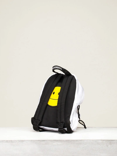 Shop Vetements Small 'have A Nice Day” Backpack In White