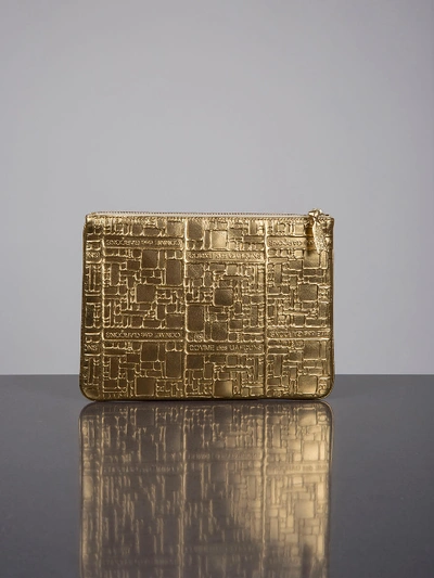 Shop Comme Des Garçons Sa5100eg Embossed Gold In Metallic