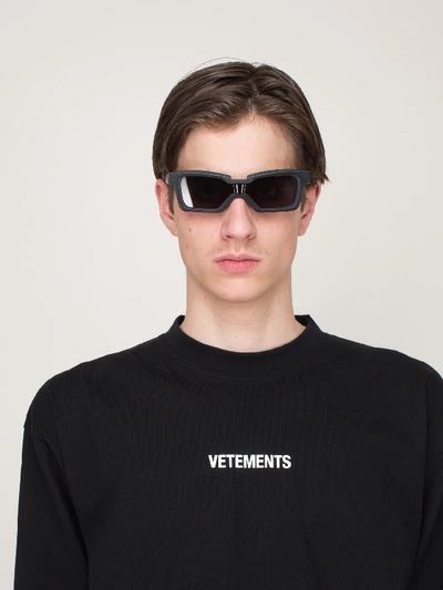Shop Kuboraum E10 Black Matt Sunglasses