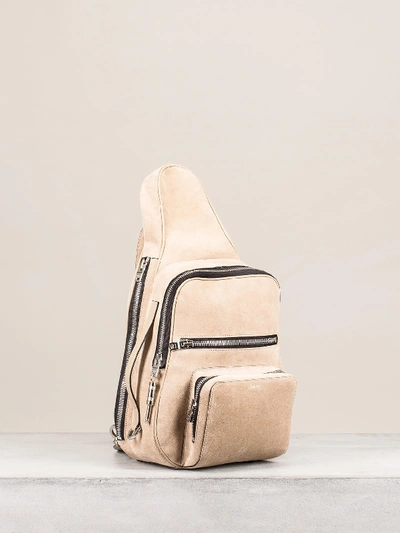 Shop Amiri Suede Men's Guitar Bag In Beige