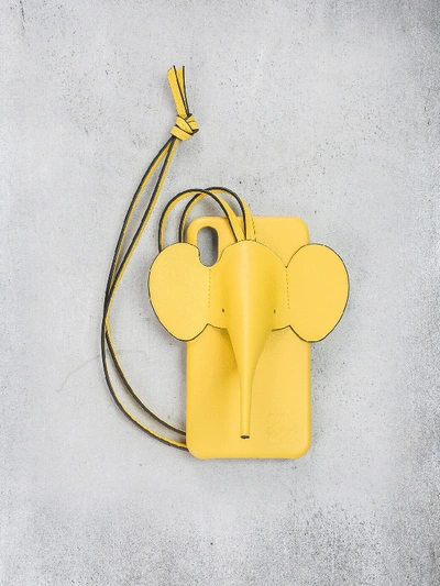 Shop Loewe Elephant Iphone Cover Xs Max Yellow In Yellow & Orange