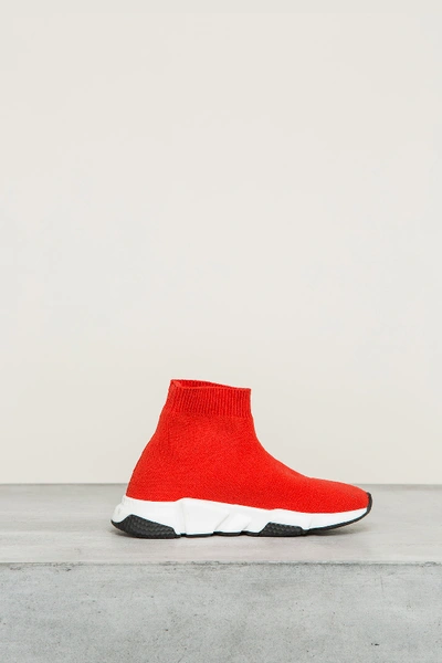 Shop Balenciaga Kids Sock Sneakers Red