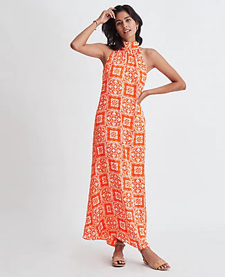 ann taylor orange dress