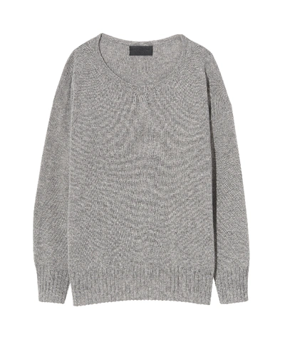 Shop Nili Lotan Boyfriend Sweater In Heather Grey