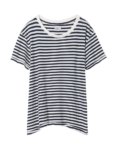 Shop Nili Lotan Brady Tee In Dark Navy Stripe