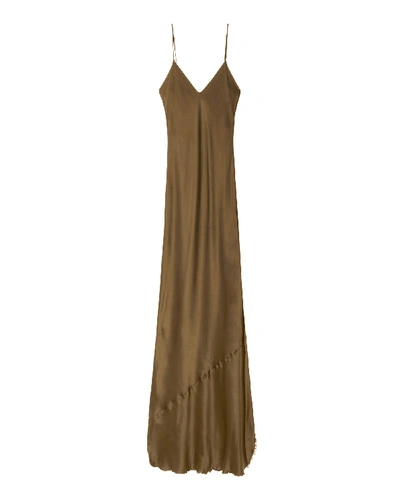 Shop Nili Lotan Cami Gown In Olive