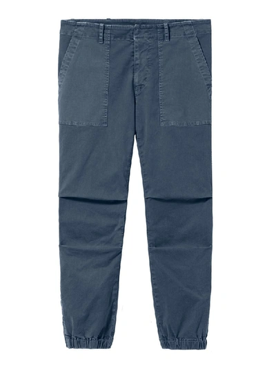 Shop Nili Lotan Cropped Military Pant In Worker Blue