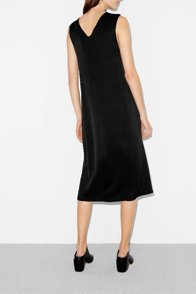Shop By Malene Birger Aluta Draped Wrap-effect Crepe Midi Dress In Black