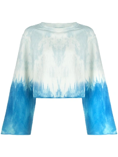 Shop Apparis Satya Tie-dye Sweatshirt In Blue