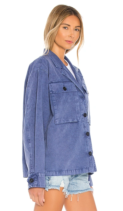 Shop Anine Bing Sawyer Jacket In Blue