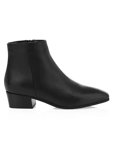 Shop Aquatalia Fuoco Leather Ankle Boots In Black