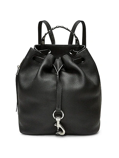 Shop Rebecca Minkoff Blythe Leather Backpack In Black