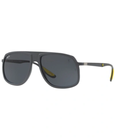 Shop Ray Ban Ray-ban Men's Sunglasses, Rb4308m 58 Scuderia Ferrari Collection In Dark Grey