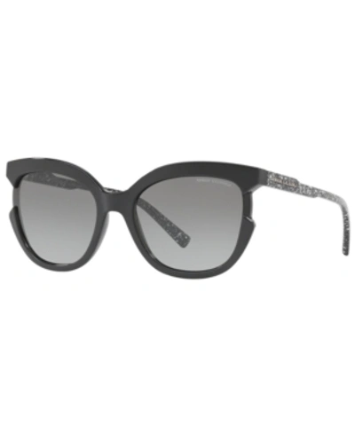Shop Armani Exchange Women's Sunglasses In Matte Black/grey Gradient