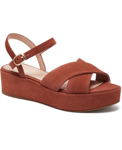 Shop Kate Spade Women's Bunton Wedge Sandals In Brown