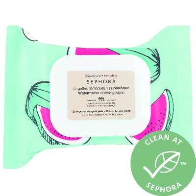 Shop Sephora Collection Clean Cleansing & Gentle Exfoliating Wipes Watermelon 20 Wipes