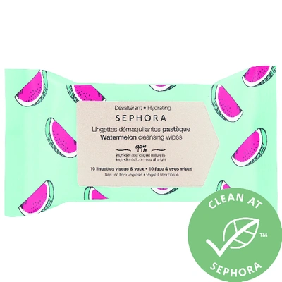 Shop Sephora Collection Clean Cleansing & Gentle Exfoliating Wipes Watermelon 10 Wipes