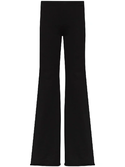 Shop Vetements High-waist Flared Trousers In Black