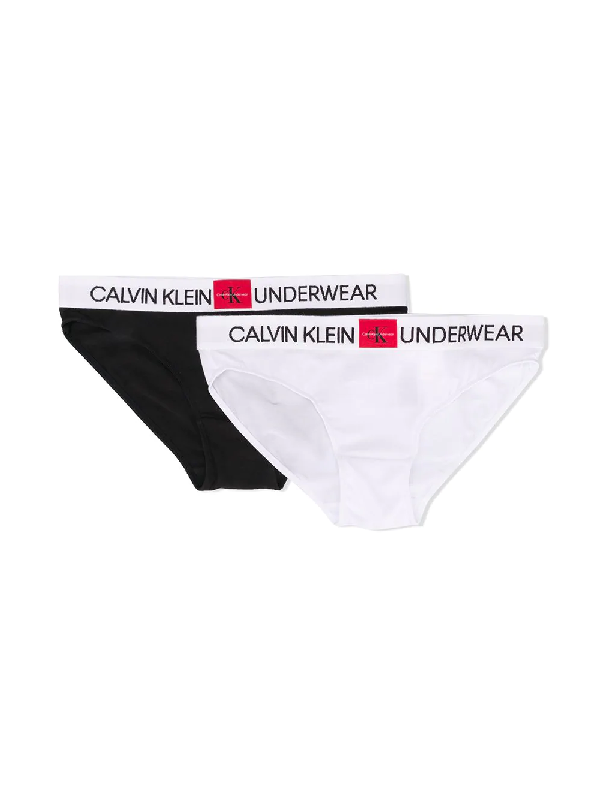 Calvin Klein Teen Logo Briefs 2-pack In White | ModeSens