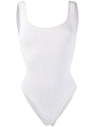 Shop Reina Olga Papaia Crinkle Swimsuit In White