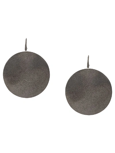 Shop Brunello Cucinelli Pebble Earrings In Silver