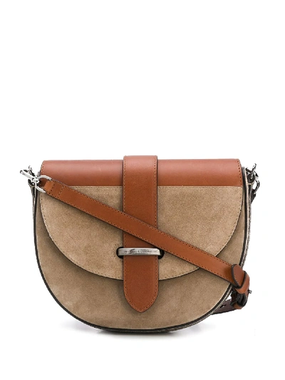 Shop Brunello Cucinelli Logo Plaque Crossbody Bag In Neutrals