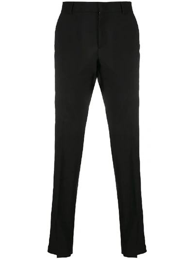 Shop Valentino Side-stripe Tailored Trousers In Black