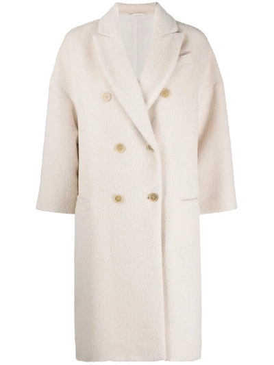 Shop Brunello Cucinelli Double-breasted Coat In White