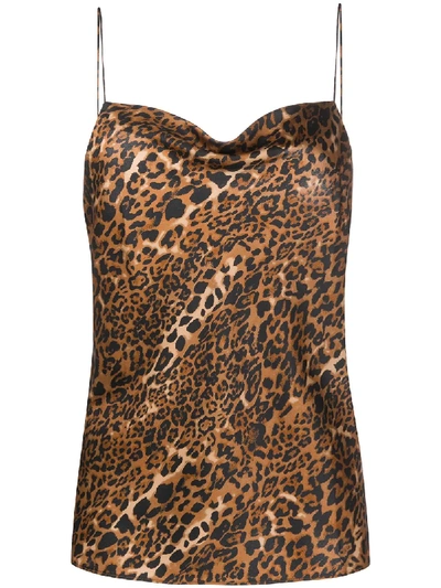 Shop Cami Nyc Leopard-print Camisole In Brown