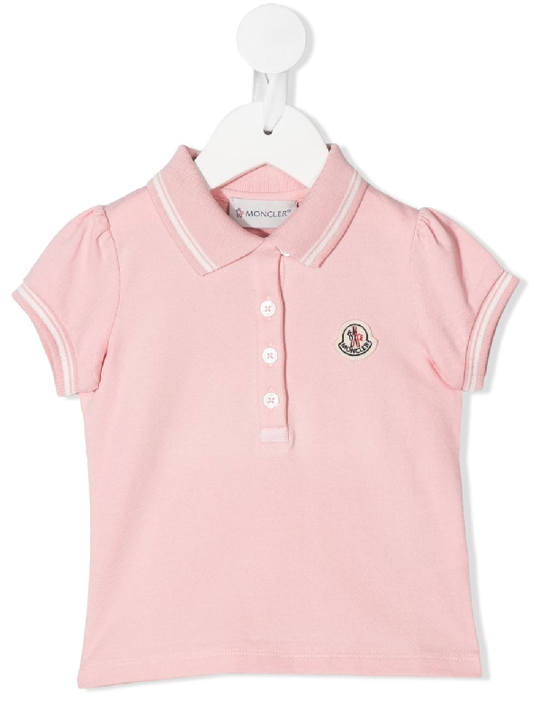 pink moncler polo shirt