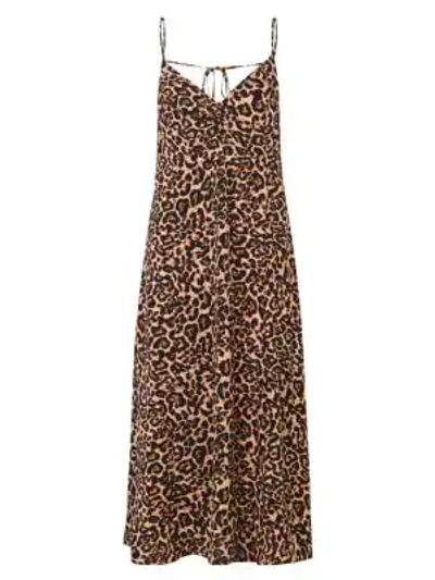 Shop Baum Und Pferdgarten Astra Leopard Slip Dress In Natural Leopard