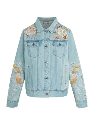 johnny was embroidered denim jacket