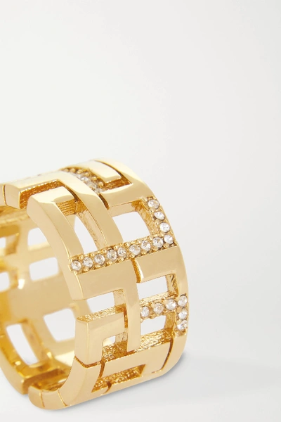 Shop Leda Madera Goldie Gold-plated Crystal Ring