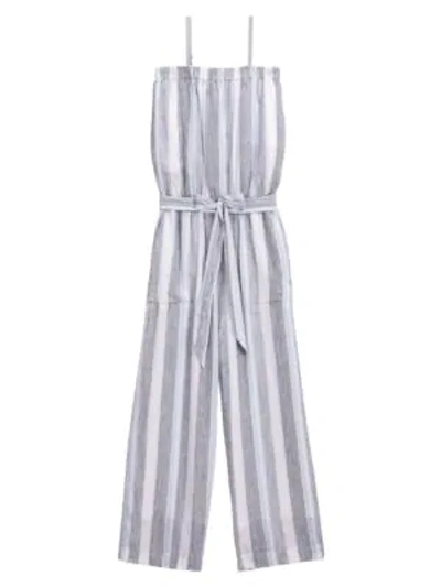 Shop Splendid Sea Stripe Linen-blend Jumpsuit