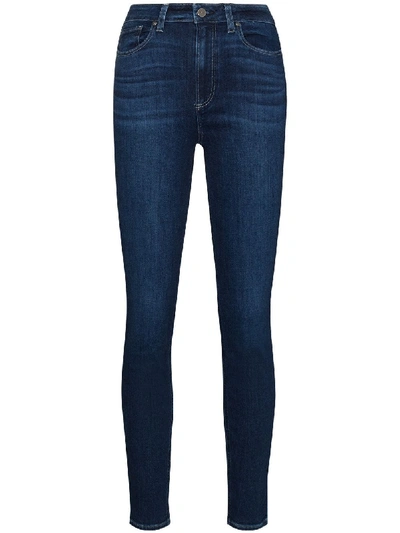 Paige Muse High-waist Skinny Jeans In Blue
