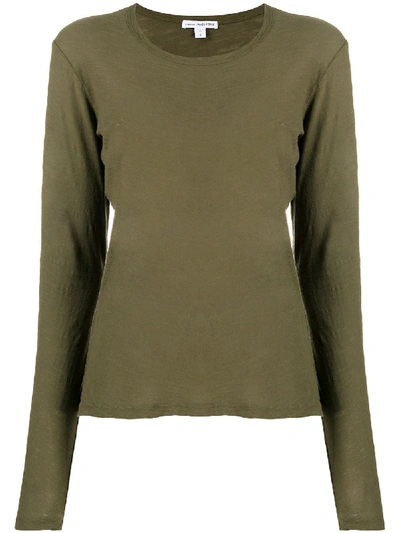 Shop James Perse Long-sleeve T-shirt In Green