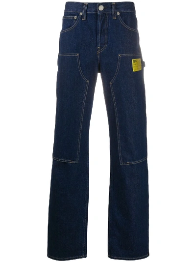 Shop Helmut Lang Industry Utility Jeans In Blue