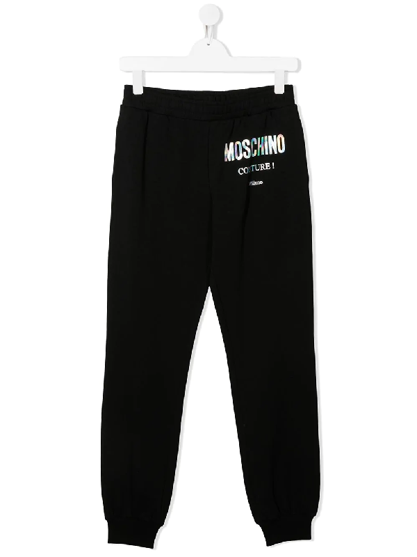 black moschino tracksuit bottoms