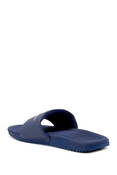 Shop Nike Kawa Slide Sandal In 400 Mnnavy/white