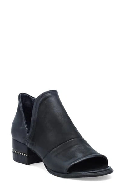 Shop A.s.98 Miles Peep Toe Bootie In Black