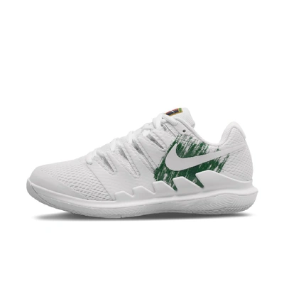 Shop Nike Court Air Zoom Vapor X Womenâs Hard Court Tennis Shoe In White,clover,gorge Green,white