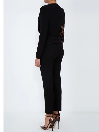 Shop Givenchy Lace Draped Detailed Jumpsuit Black