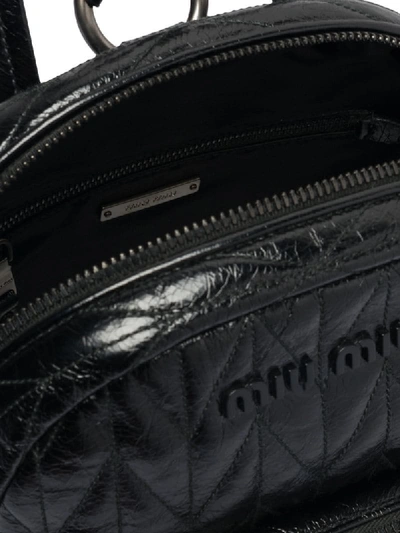 Shop Miu Miu Matlassé Quilted Backpack In Black