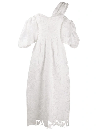Shop Self-portrait Asymmetric Dress In White