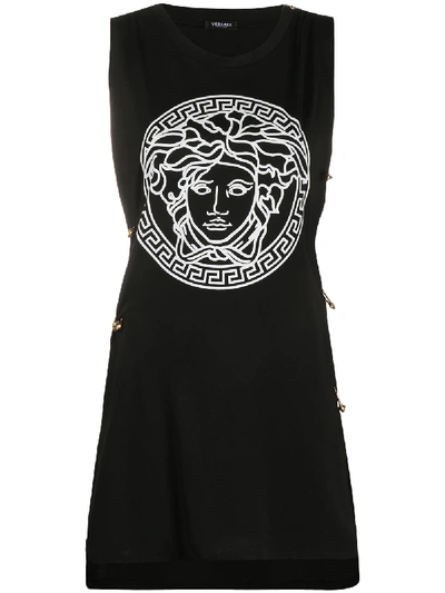 Shop Versace Medusa Print Tank Top In Black