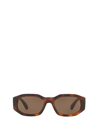 Shop Versace Ve4361 Havana Sunglasses In 521773