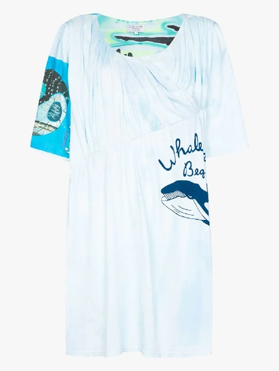 Shop Collina Strada T-shirtkleid Mit Batikmuster In Blau