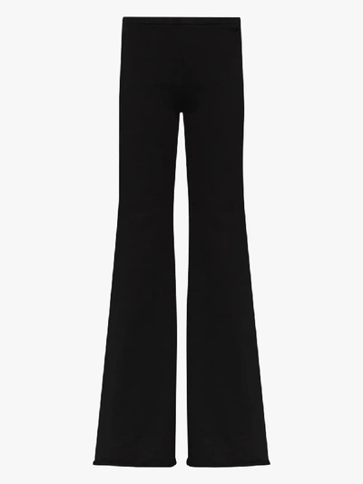 Shop Vetements High Waist Flared Trousers In Black